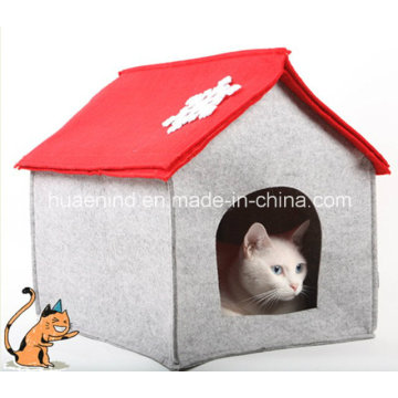 Felt Pet House for Christmas, Cat Cave